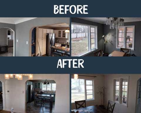 Before and After Photos of Interior Painting - Dining Room After Painting Photos